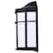 Nuvo LED Cage Lantern Fixture, Black Finish with White Linen Acrylic 62/1397 - alternate 2